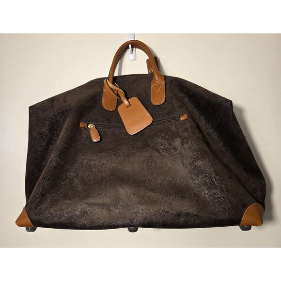 Bric's Handbags - Bric's LIFE 18-Inch Cargo Duffle Bag Luxury Travel Weekender Brown W Strap/Lock